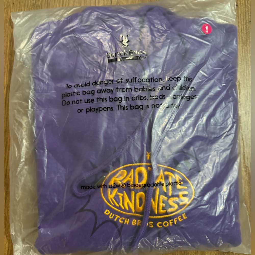 purple dutch bros radiate kindness sweatshirt